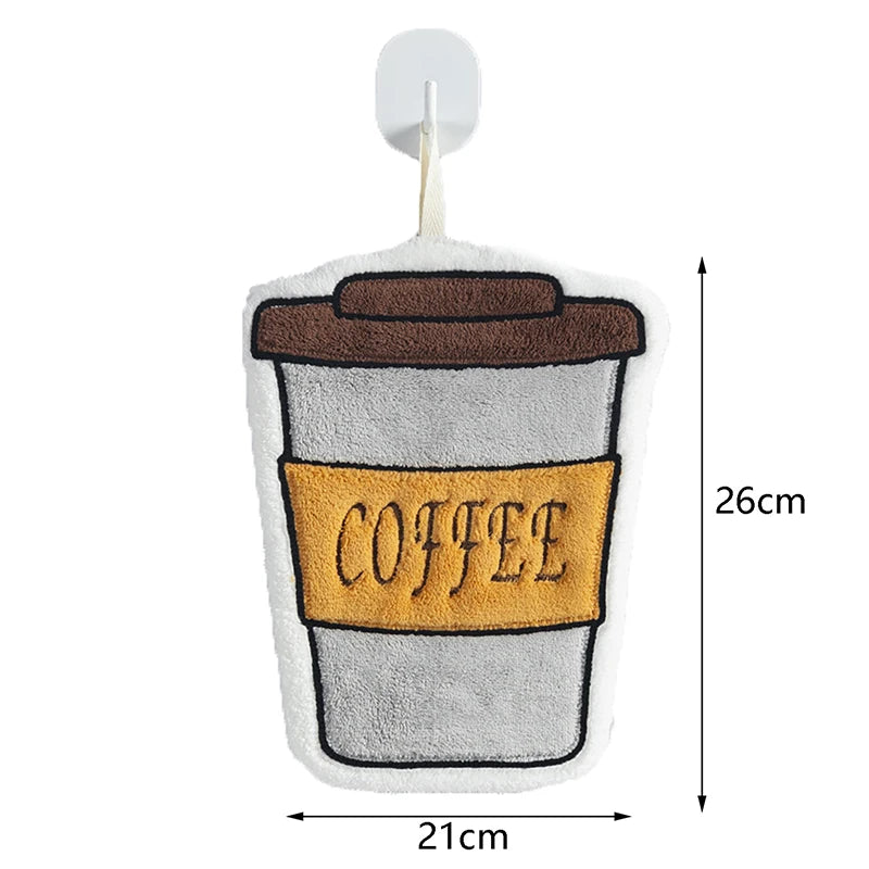 Bathroom Hand Cloth Cartoon Hand Towels Hand Towel Absorbent Hand Cloth Hand Towel For Kitchen Convenient Hanging Towel For Hand