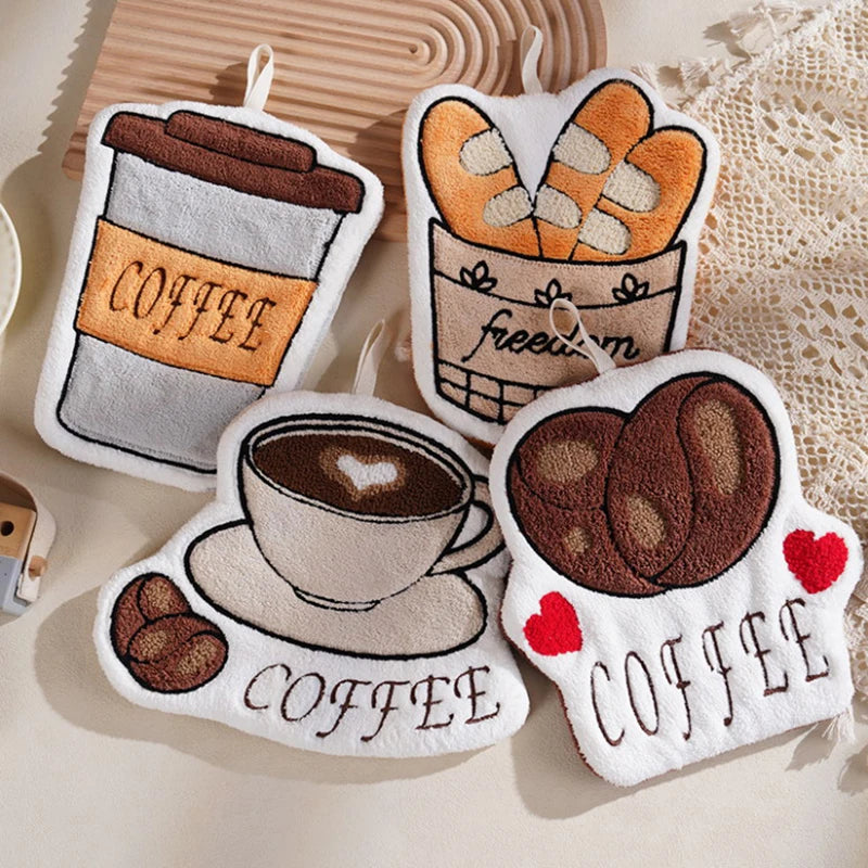 Bathroom Hand Cloth Cartoon Hand Towels Hand Towel Absorbent Hand Cloth Hand Towel For Kitchen Convenient Hanging Towel For Hand