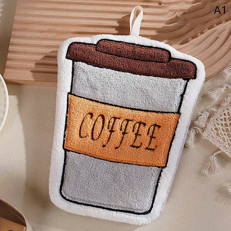 Bathroom Hand Cloth Cartoon Hand Towels Hand Towel Absorbent Hand Cloth Hand Towel For Kitchen Convenient Hanging Towel For Hand