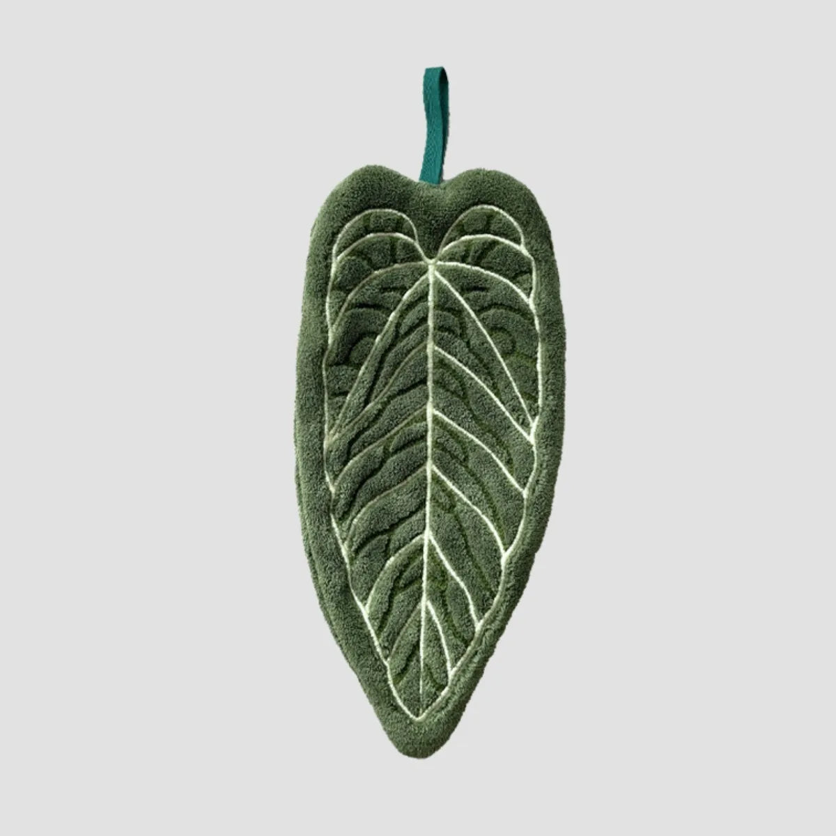 Plant Towels Leaf Design Ultra Absorbent Quick Dry Washable with Hanging Ring Hand Towel for Bathroom Kitchen Towel Decor