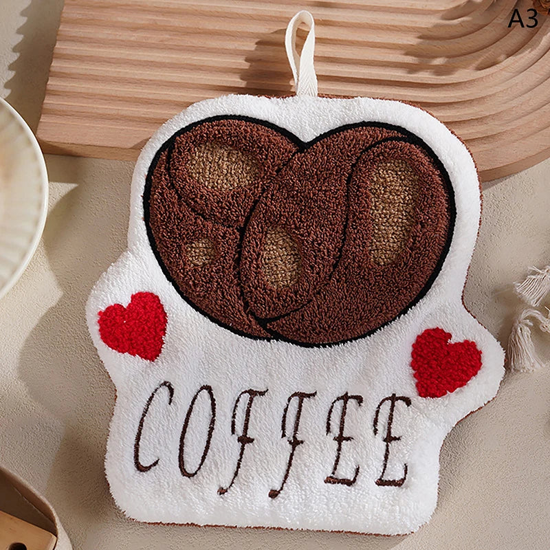 Bathroom Hand Cloth Cartoon Hand Towels Hand Towel Absorbent Hand Cloth Hand Towel For Kitchen Convenient Hanging Towel For Hand